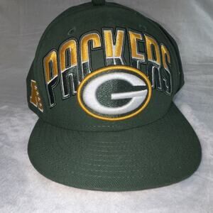 New Era Green Bay Packers NFL 59FIFTY Hat‎ 7 7/8 Green Yellow
